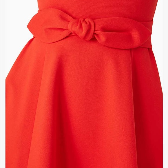 Kate Spade Tie-waist Ponte Dress Cherry Pepper Red Size Small - CUTE Dress!! - Picture 3 of 11